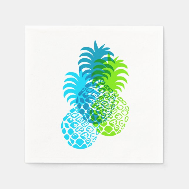 Momona Pineapple Hawaiian Tropical Napkin (Front)