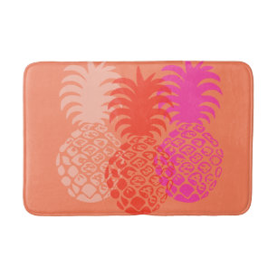 Momona Pineapple Hawaiian Tropical -Papaya Bath Mat