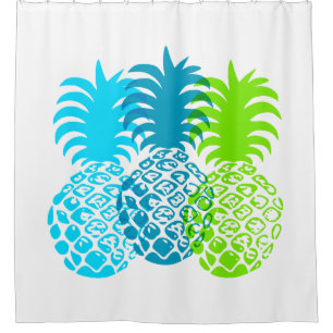 Momona Pineapple Hawaiian Tropical Shower Curtain