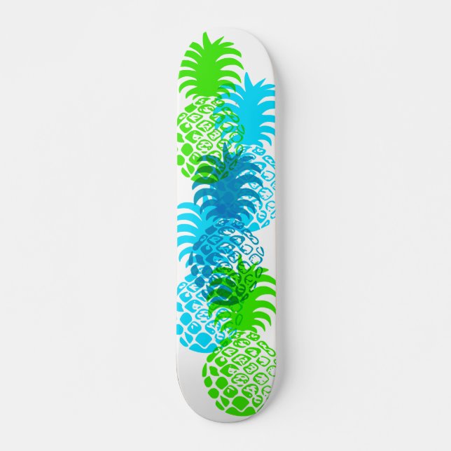Momona Pineapple Hawaiian Tropical Skateboard (Front)
