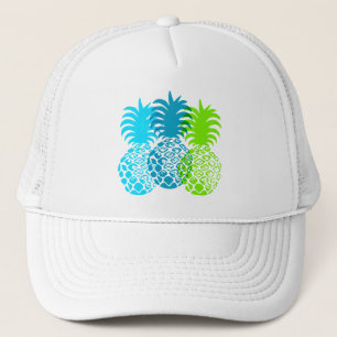 Momona Pineapple Hawaiian Tropical Trucker Hat