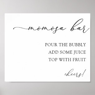Momosa Bar Baby Shower Drink Sign