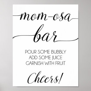 Momosa Bar Baby Shower Sign