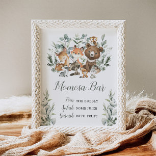 Momosa Bar Eucalyptus Woodland Baby Animals Poster