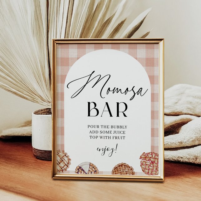 Momosa Bar Little Cutie Pie Baby Shower Party Poster (Creator Uploaded)
