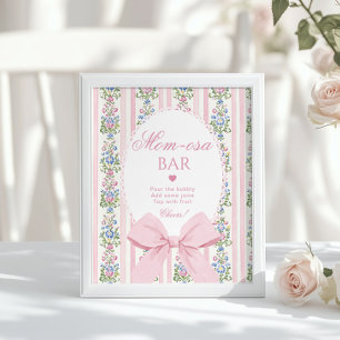 Momosa bar Pink Bow Love Shack Baby Poster