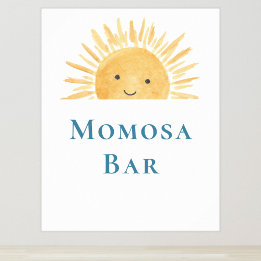 Momosa Bar Sun-Themed Baby Shower Sign
