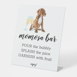 Momosa Bar Watercolor Pit Bull Theme Sign