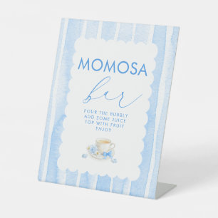 Momosa Tea Bar Boy Baby Shower Table Sign