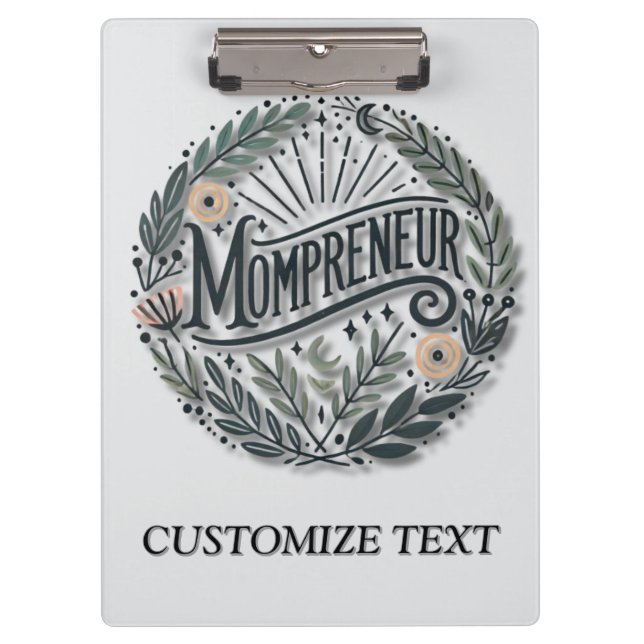 Mompreneur Themed Clipboard (Front)
