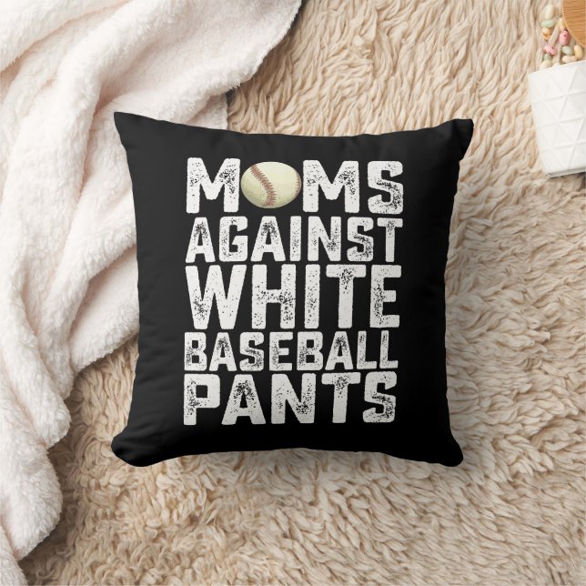 Moms Against White Baseball Pants Mother's Day Cushion (Blanket)
