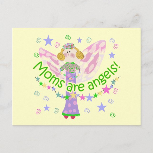 Moms Are Angels T-shirts and Gifts Postcard (Front)