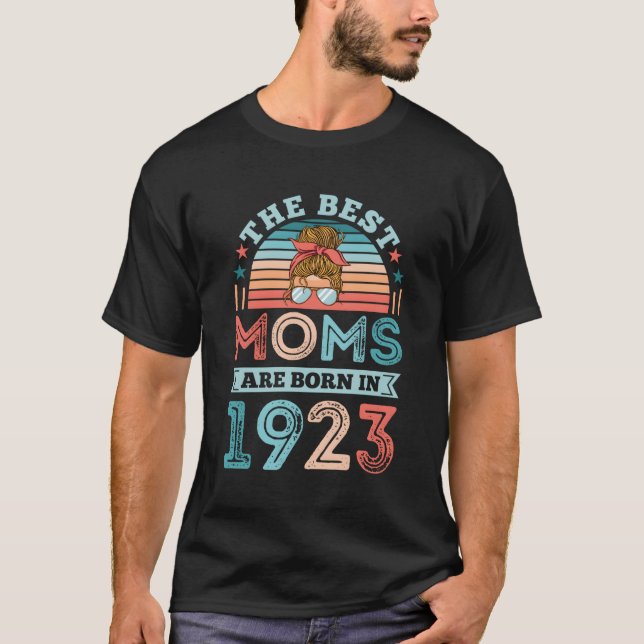 Moms Born In 1923 100Th Mothers Day T-Shirt (Front)
