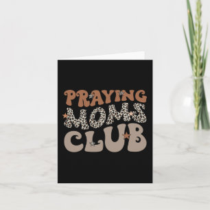 Moms Club Leopard Christian Mama Mothers Day  Card