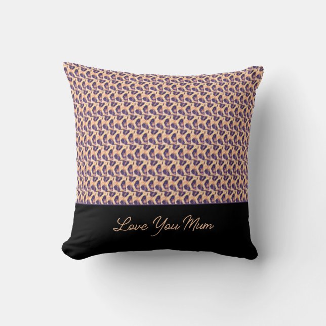 Mom's Cute and Awesome Leopard Pattern  Cushion (Front)
