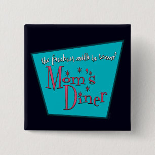 Moms Diner: Breastfeeding 15 Cm Square Badge