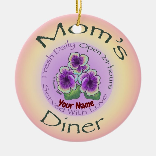 Moms Diner  Ceramic Ornament (Front)