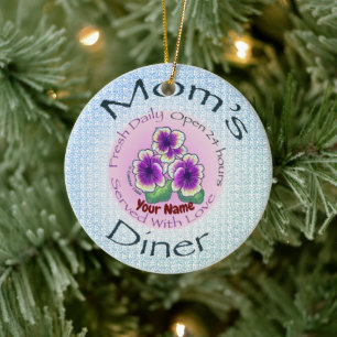Moms Diner  Ceramic Ornament
