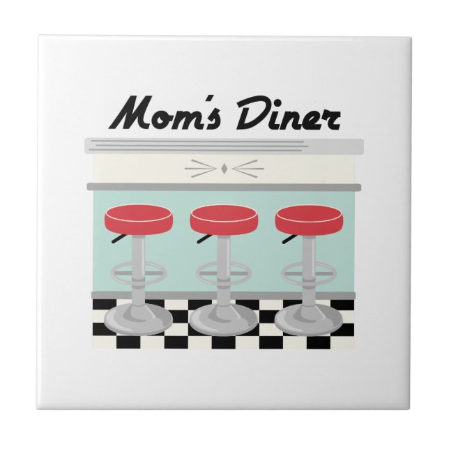 Moms Diner Ceramic Tile (Front)