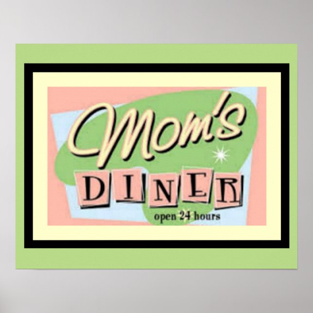 Mom's Diner Nostalgic Poster 16 x 20 (Front)