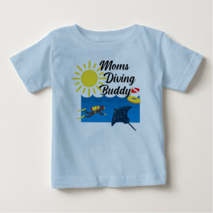 Moms Diving Buddy Design - Baby Fine Jersey T-Shir T-Shirt