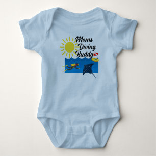 Moms Diving Buddy Design - Baby Jersey Bodysuit