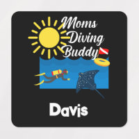 Moms Diving Buddy Design - Small Square Clothing L