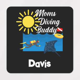 Moms Diving Buddy Design - Small Square Clothing L