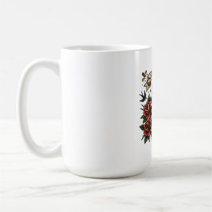 Moms Favorite Cat Dagger Rose Traditional Tattoo F Coffee Mug