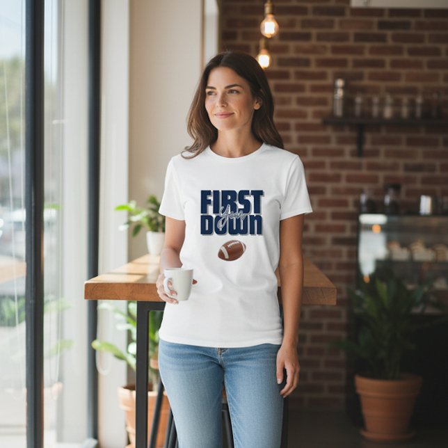 Mom's First Year Down Football Mommy T-Shirt (Creator Uploaded)