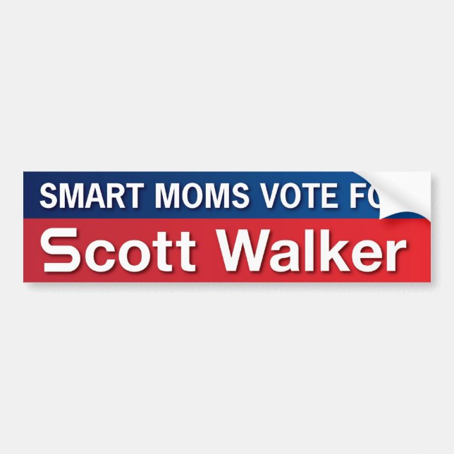 Moms For Scott Walker Bumper Sticker (Front)