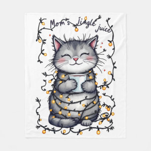 Mom's Jingle Juice  Fleece Blanket