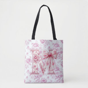 Mom's Light Pink Chinoiserie Large Shoulder Tote