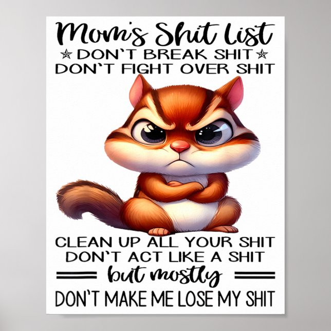 Mom's List Don't Break Don't Fight Over  Poster (Front)