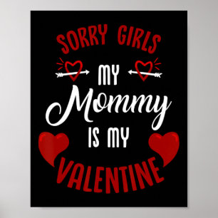 Mom's Little Valentine Sweetheart Family Love Funn Poster