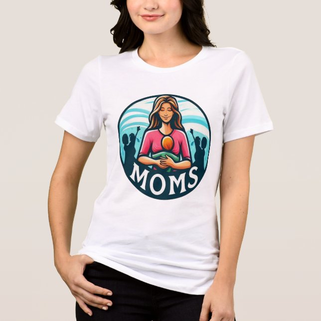 Moms Make a Difference  Tri-Blend Shirt (Front)