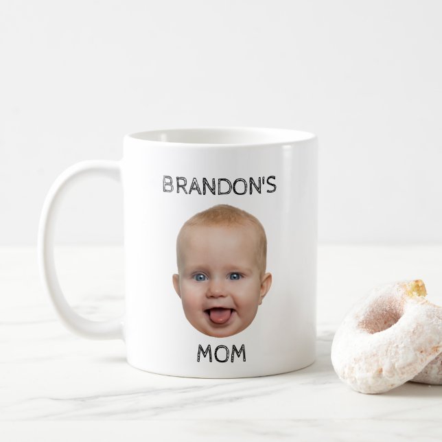 MOM'S MUG WITH BABY'S HEAD PHOTO (With Donut)