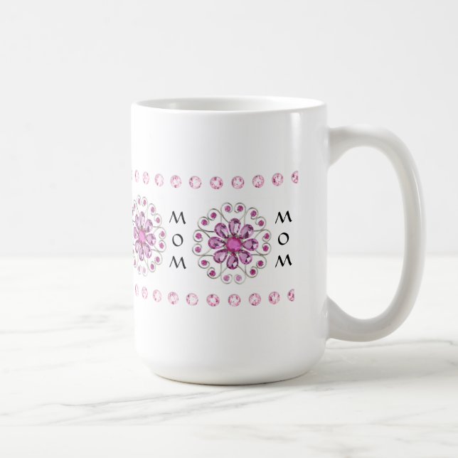 MOM'S PINK BLING COFFEE MUG (Right)