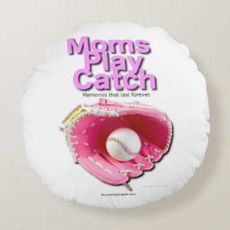 Moms Play Catch  Round Cushion