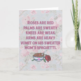 Mom's Spaghetti - funny poem Valentine's day card