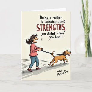 Moms Strength Dog Walk Card