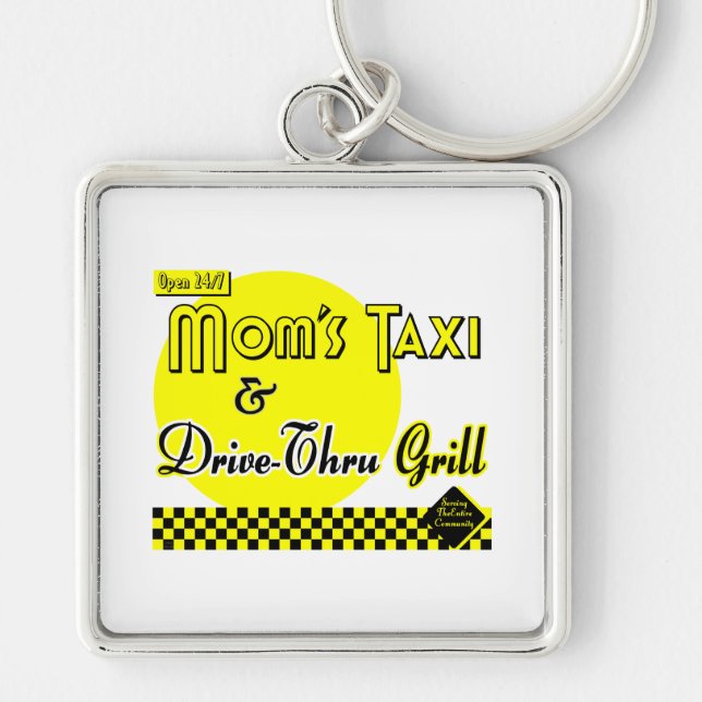 Moms Taxi and Drive-Thru Grill Key Ring (Front)