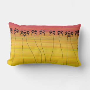 Mom's Tropical Summer Sunset Throw Pillow