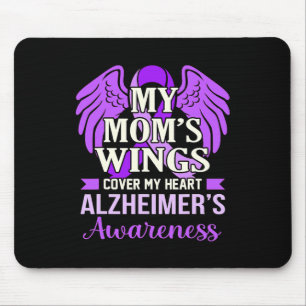 Mom's Wings Cover My Heart Alzheimer's Awareness G Mouse Pad