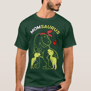 Momsaurus Mum 2 Kids Dinosaur Mummy Mother's Day T-Shirt