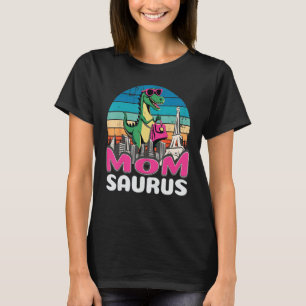 Momsaurus T Rex Dinosaur Mum Saurus Family T-Shirt