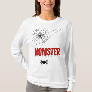 Momster Dripping Blood Font and Spider T-Shirt