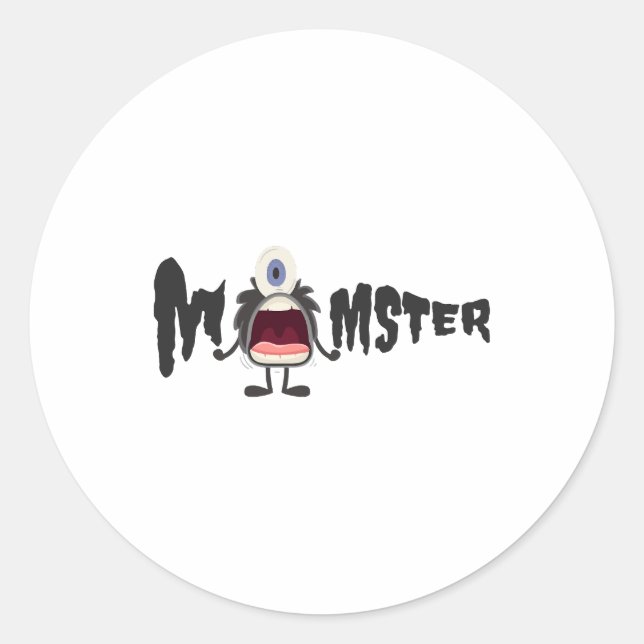 Momster Halloween   Classic Round Sticker (Front)