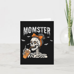 Momster Halloween Mum Fall Funny Halloween Coffee Card