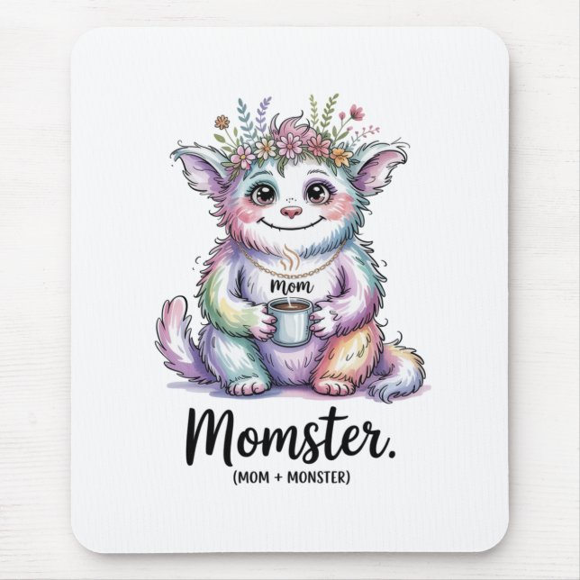 Momster. (Mom + Monster) Mouse Pad (Front)